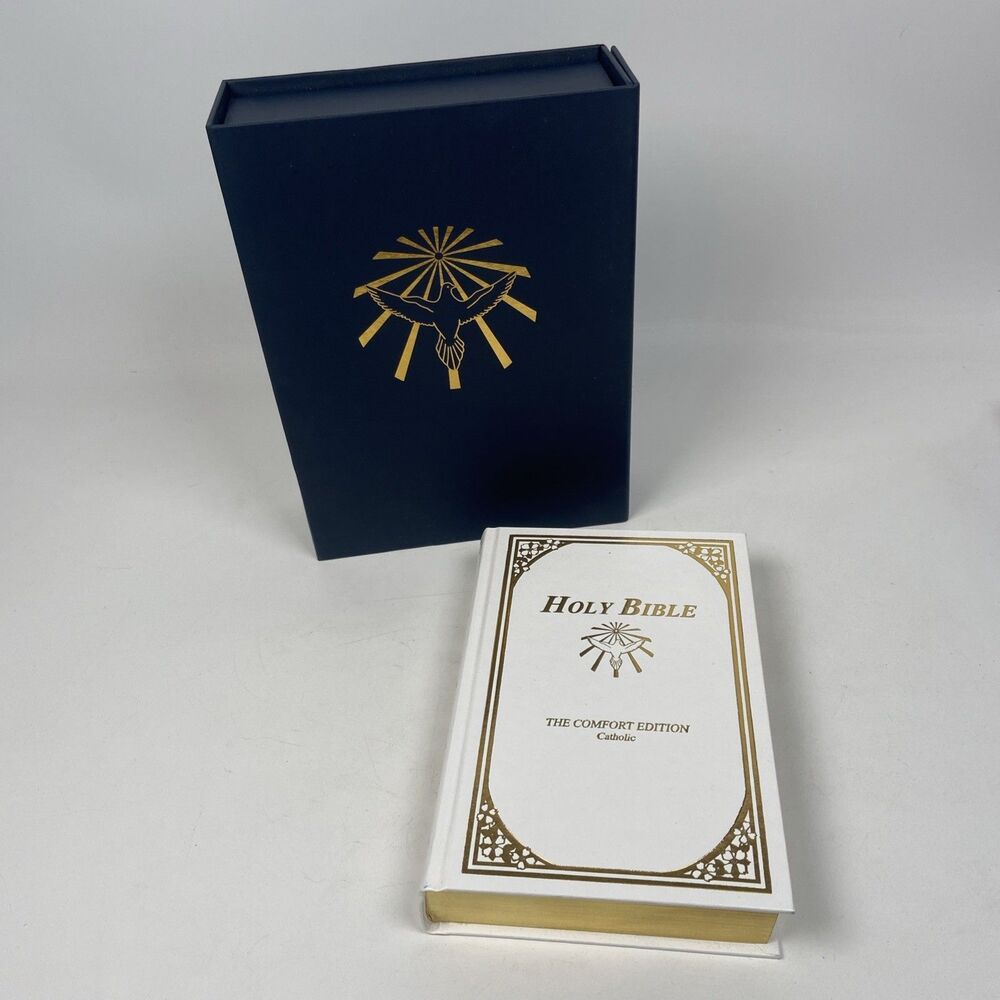 Holy Bible The Comfort Edition Catholic Douay Rheims Version 2009 White Gold
